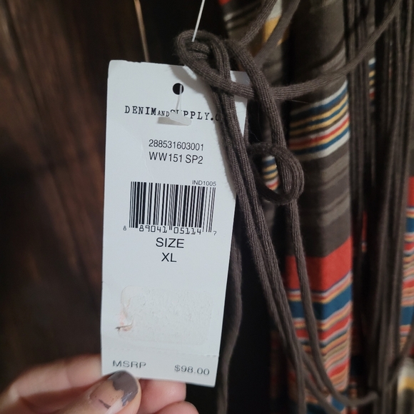 Denim & Supply Ralph Lauren Brown Multicolor Fringe Dress - Picture 5 of 5